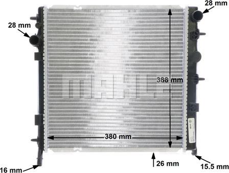 MAHLE CR 556 000S - Jäähdytin,moottorin jäähdytys inparts.fi