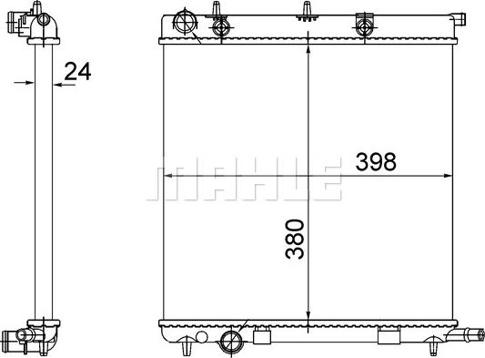 MAHLE CR 556 002S - Jäähdytin,moottorin jäähdytys inparts.fi