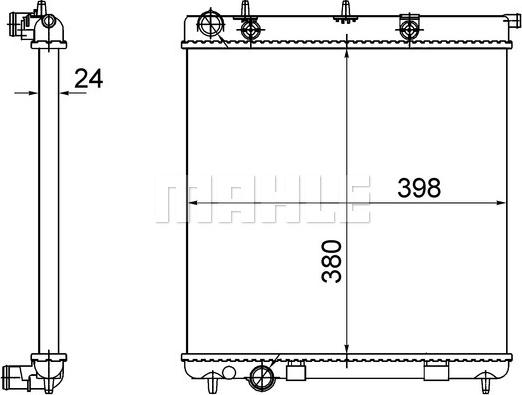 MAHLE CR 558 001S - Jäähdytin,moottorin jäähdytys inparts.fi