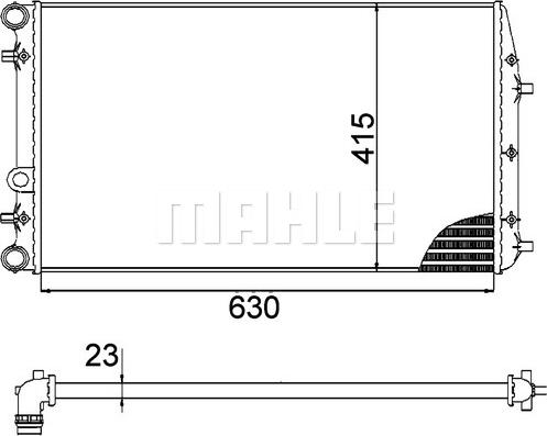 MAHLE CR 505 000P - Jäähdytin,moottorin jäähdytys inparts.fi