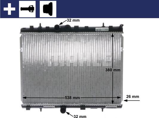 MAHLE CR 5 000S - Jäähdytin,moottorin jäähdytys inparts.fi