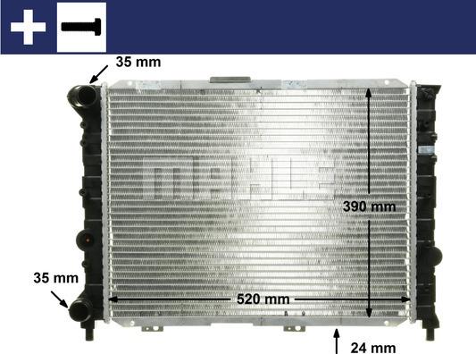 MAHLE CR 519 000S - Jäähdytin,moottorin jäähdytys inparts.fi