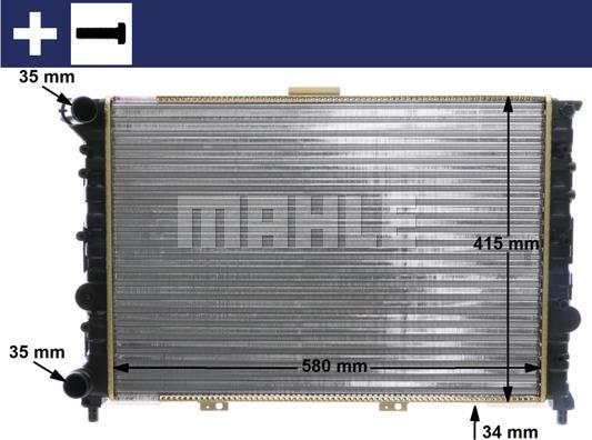 MAHLE CR 518 000S - Jäähdytin,moottorin jäähdytys inparts.fi