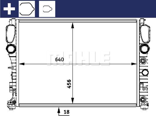 MAHLE CR 512 000S - Jäähdytin,moottorin jäähdytys inparts.fi