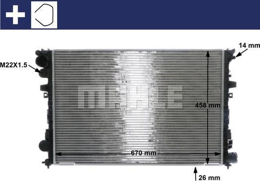 MAHLE CR 587 000S - Jäähdytin,moottorin jäähdytys inparts.fi