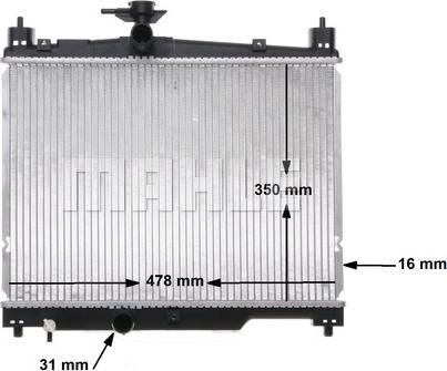 MAHLE CR 539 000S - Jäähdytin,moottorin jäähdytys inparts.fi