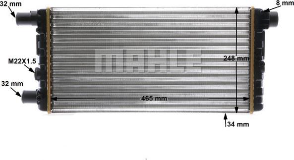 MAHLE CR 529 000S - Jäähdytin,moottorin jäähdytys inparts.fi