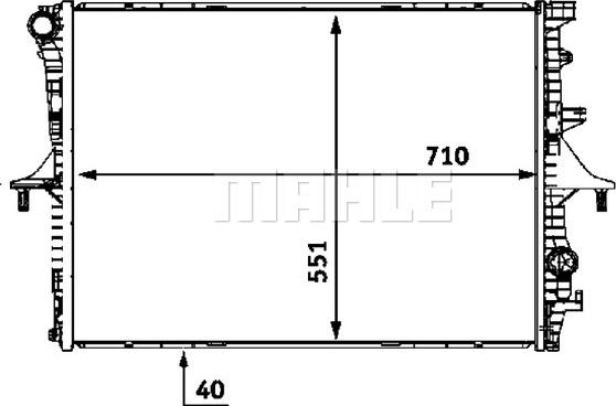 MAHLE CR 571 000P - Jäähdytin,moottorin jäähdytys inparts.fi