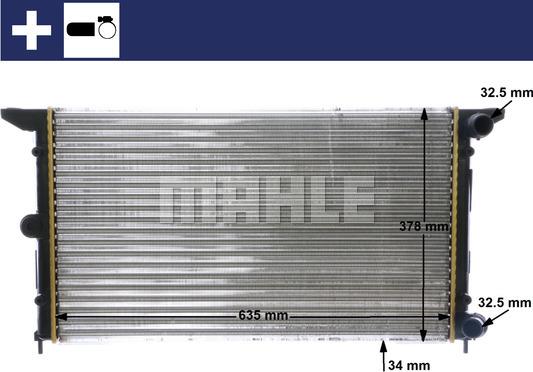 MAHLE CR 641 000S - Jäähdytin,moottorin jäähdytys inparts.fi