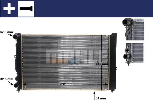 MAHLE CR 647 000S - Jäähdytin,moottorin jäähdytys inparts.fi