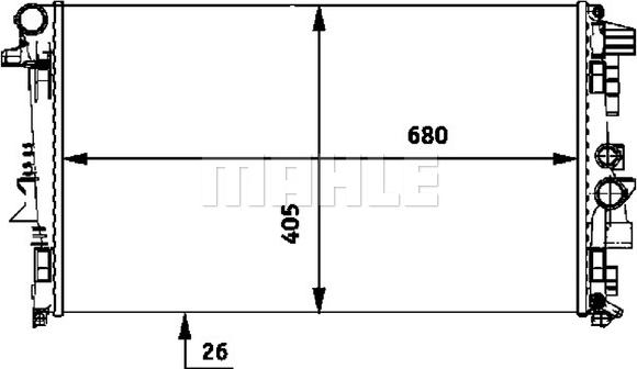 MAHLE CR 608 000P - Jäähdytin,moottorin jäähdytys inparts.fi