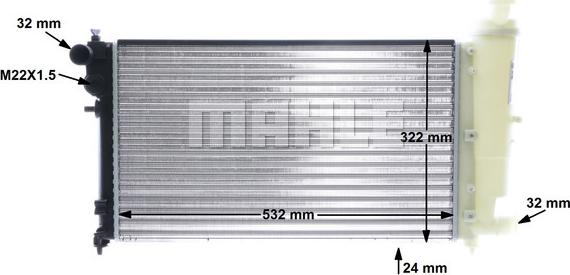 MAHLE CR 612 000S - Jäähdytin,moottorin jäähdytys inparts.fi