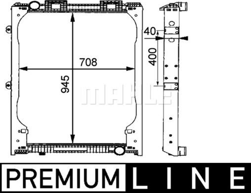 MAHLE CR 685 000P - Jäähdytin,moottorin jäähdytys inparts.fi