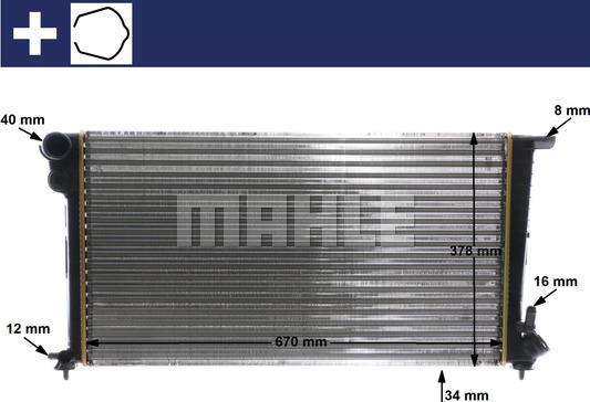 MAHLE CR 624 000S - Jäähdytin,moottorin jäähdytys inparts.fi