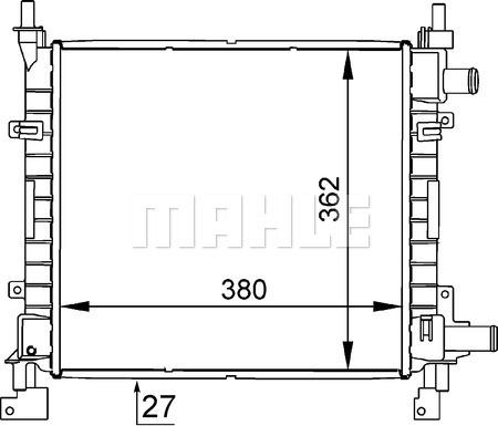 MAHLE CR 626 000S - Jäähdytin,moottorin jäähdytys inparts.fi