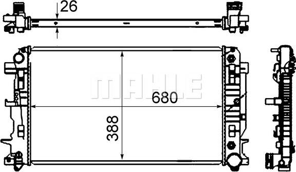 MAHLE CR 62 000S - Jäähdytin,moottorin jäähdytys inparts.fi