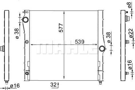 MAHLE CR 1904 000S - Jäähdytin,moottorin jäähdytys inparts.fi