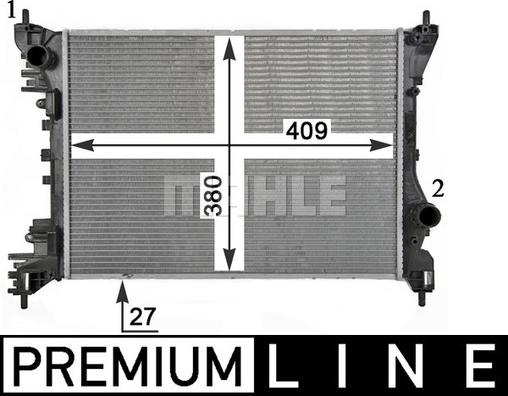 MAHLE CR 1985 000P - Jäähdytin,moottorin jäähdytys inparts.fi