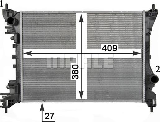 MAHLE CR 1985 000P - Jäähdytin,moottorin jäähdytys inparts.fi