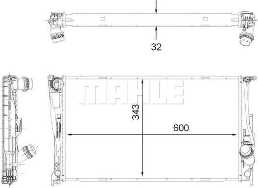 MAHLE CR 1923 000P - Jäähdytin,moottorin jäähdytys inparts.fi