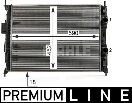 MAHLE CR 14 000P - Jäähdytin,moottorin jäähdytys inparts.fi