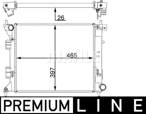 MAHLE CR 1407 000P - Jäähdytin,moottorin jäähdytys inparts.fi