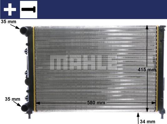 MAHLE CR 1411 000S - Jäähdytin,moottorin jäähdytys inparts.fi