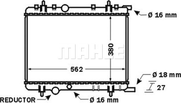 MAHLE CR 1434 000S - Jäähdytin,moottorin jäähdytys inparts.fi