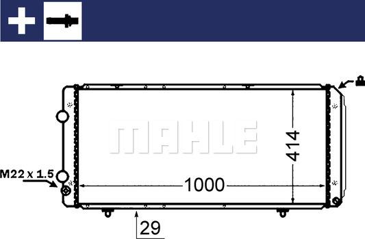 MAHLE CR 1430 000S - Jäähdytin,moottorin jäähdytys inparts.fi