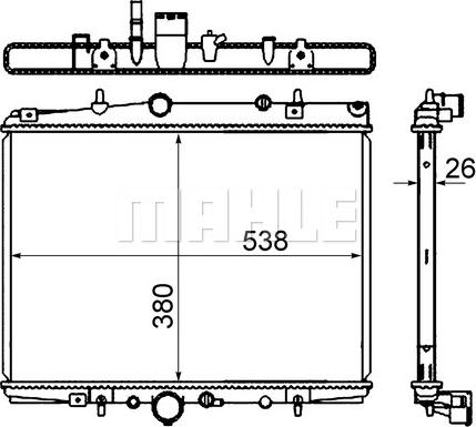 MAHLE CR 1433 000S - Jäähdytin,moottorin jäähdytys inparts.fi