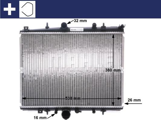 MAHLE CR 1433 000S - Jäähdytin,moottorin jäähdytys inparts.fi