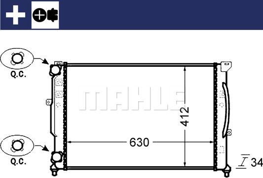 MAHLE CR 1423 000S - Jäähdytin,moottorin jäähdytys inparts.fi