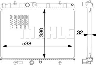 MAHLE CR 1599 000S - Jäähdytin,moottorin jäähdytys inparts.fi