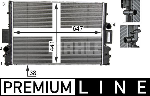 MAHLE CR 1551 000P - Jäähdytin,moottorin jäähdytys inparts.fi