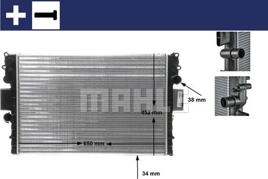 MAHLE CR 1551 000S - Jäähdytin,moottorin jäähdytys inparts.fi