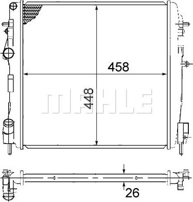 MAHLE CR 1506 000S - Jäähdytin,moottorin jäähdytys inparts.fi