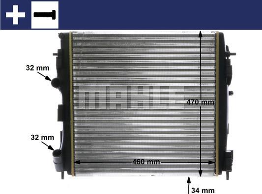 MAHLE CR 1506 000S - Jäähdytin,moottorin jäähdytys inparts.fi