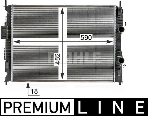 MAHLE CR 15 000P - Jäähdytin,moottorin jäähdytys inparts.fi