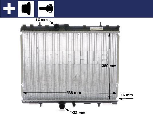 MAHLE CR 1501 000S - Jäähdytin,moottorin jäähdytys inparts.fi