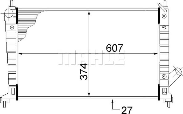 MAHLE CR 1511 000S - Jäähdytin,moottorin jäähdytys inparts.fi