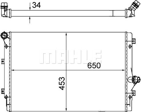 MAHLE CR 1539 002S - Jäähdytin,moottorin jäähdytys inparts.fi