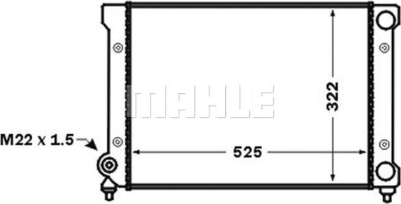 MAHLE CR 1532 000S - Jäähdytin,moottorin jäähdytys inparts.fi