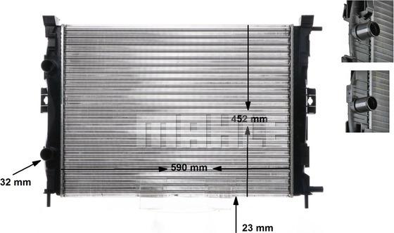 MAHLE CR 1690 000S - Jäähdytin,moottorin jäähdytys inparts.fi