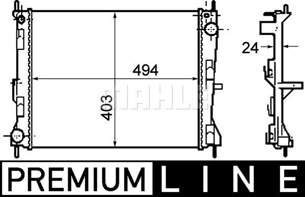 MAHLE CR 1691 000P - Jäähdytin,moottorin jäähdytys inparts.fi