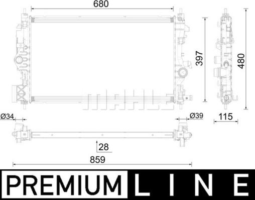 MAHLE CR 1697 000P - Jäähdytin,moottorin jäähdytys inparts.fi