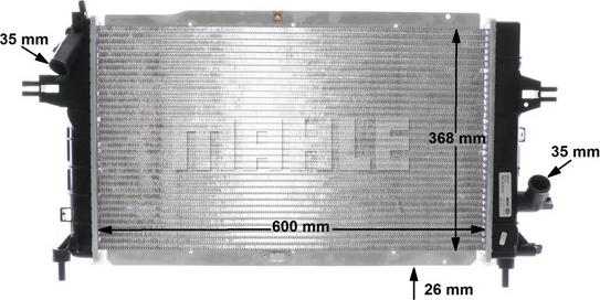 MAHLE CR 1687 000S - Jäähdytin,moottorin jäähdytys inparts.fi