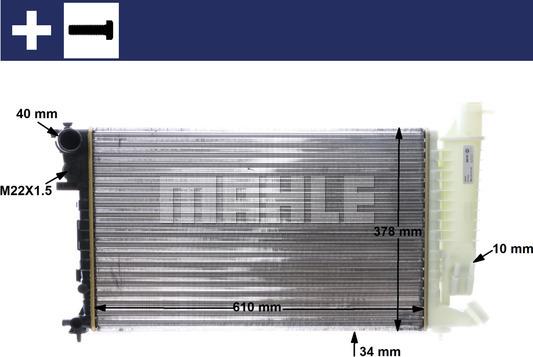 MAHLE CR 167 000S - Jäähdytin,moottorin jäähdytys inparts.fi