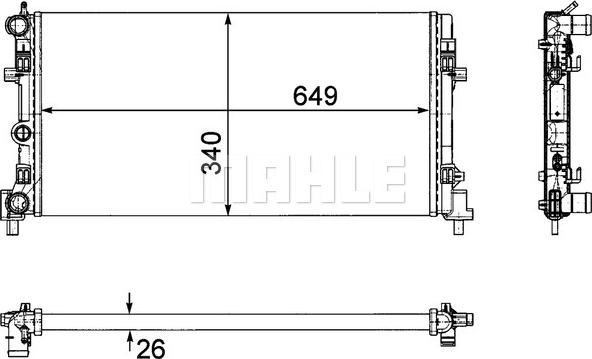 MAHLE CR 1096 000P - Jäähdytin,moottorin jäähdytys inparts.fi