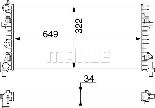 MAHLE CR 1096 000S - Jäähdytin,moottorin jäähdytys inparts.fi