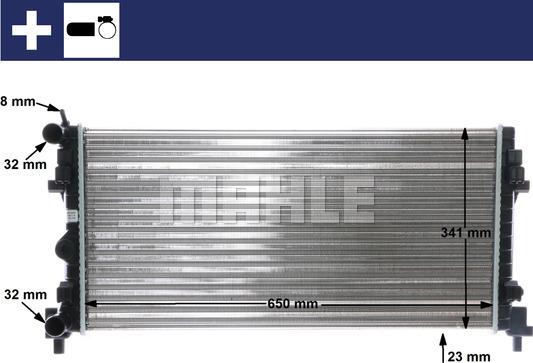 MAHLE CR 1096 000S - Jäähdytin,moottorin jäähdytys inparts.fi